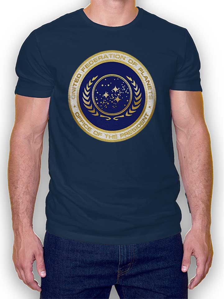 United Federation Of Planets T-Shirt blu-oltemare L