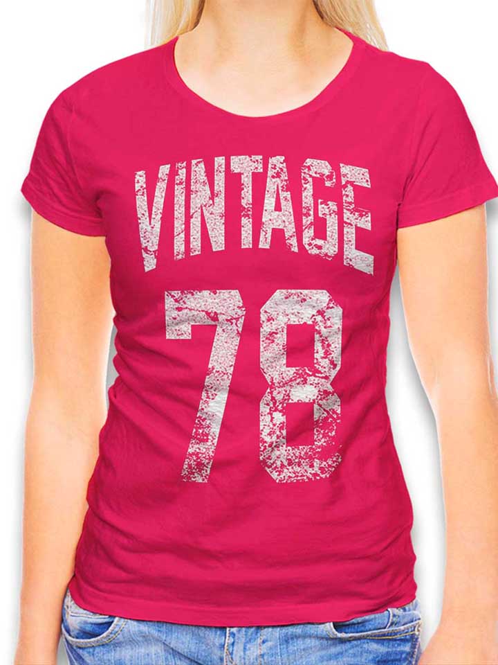 Vintage 1978 Camiseta Mujer fucsia L