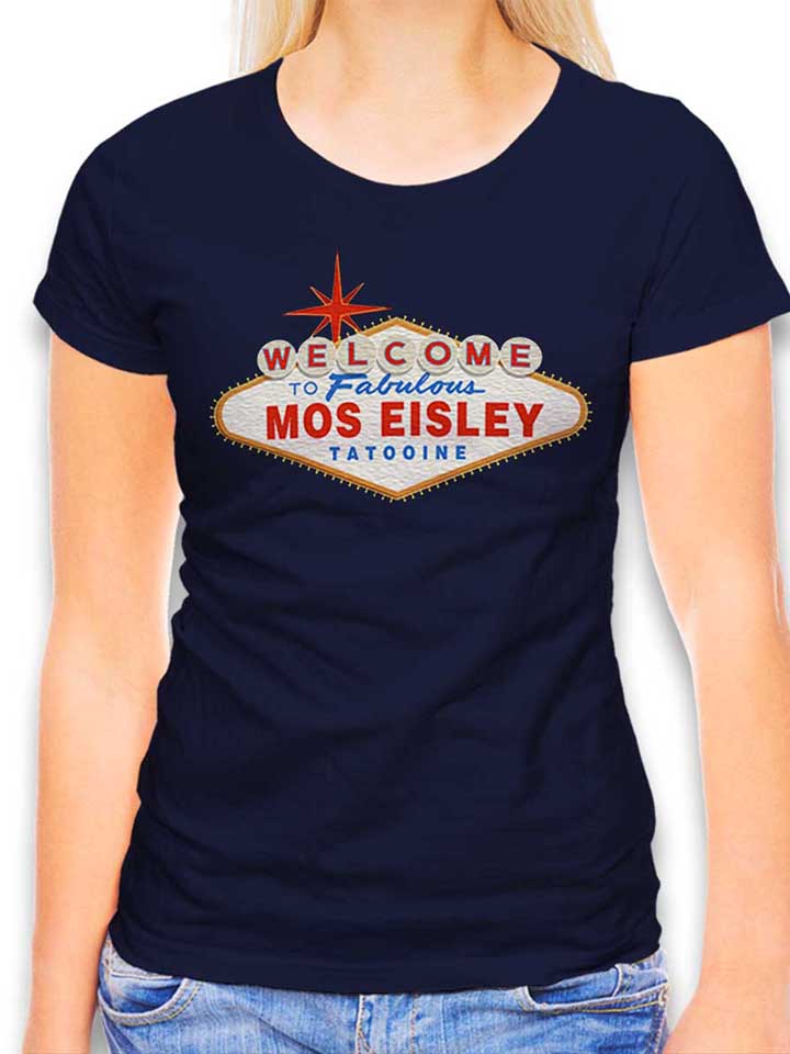 Welcome To Mos Eisley T-Shirt Donna blu-oltemare L