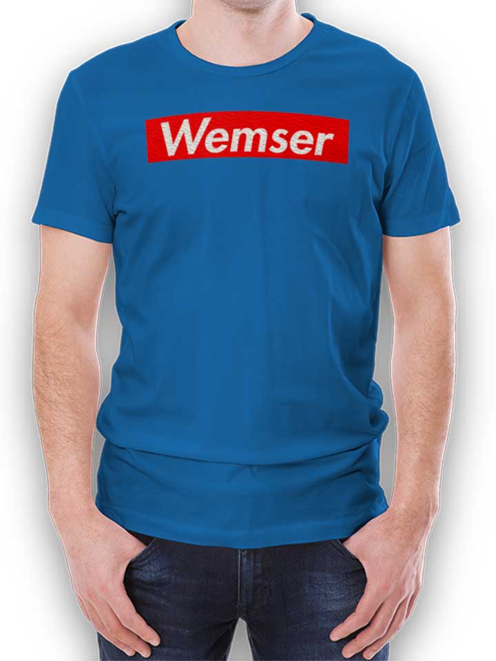 Wemser T-Shirt bleu-roi L