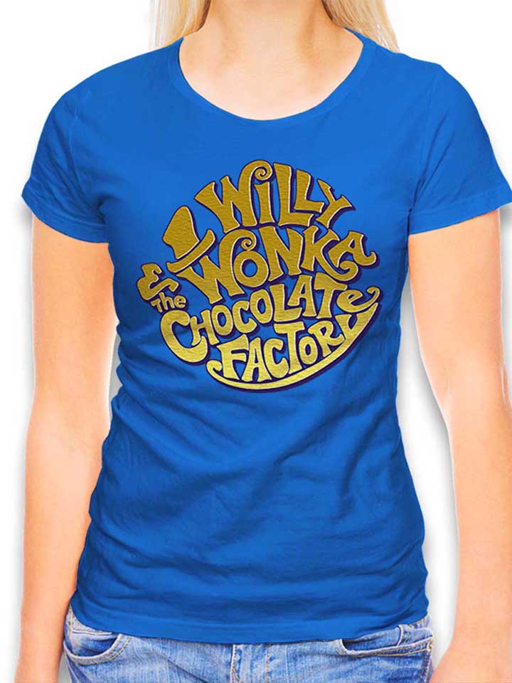Willy Wonka Chocolate Factory Camiseta Mujer azul-real L