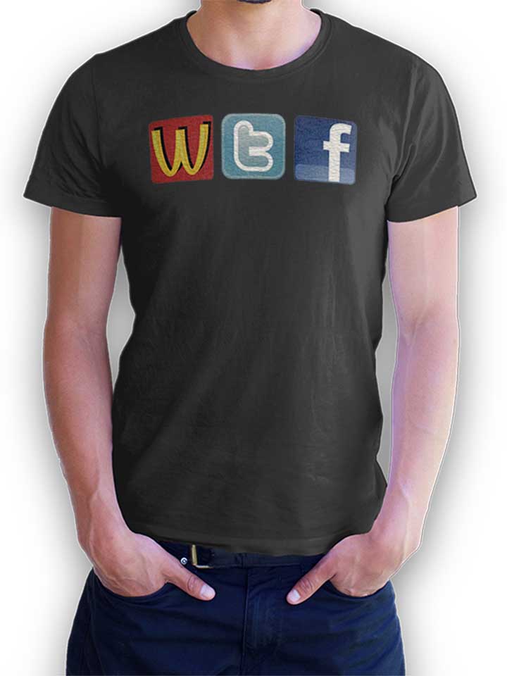 Wtf T-Shirt grigio-scuro L