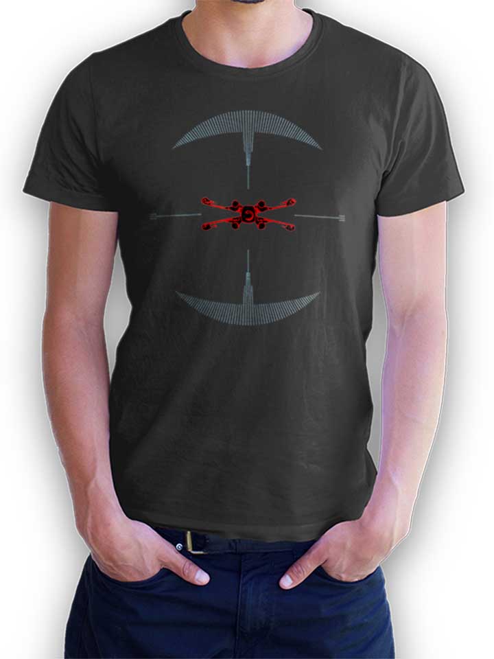X Wing Target Camiseta gris-oscuro L