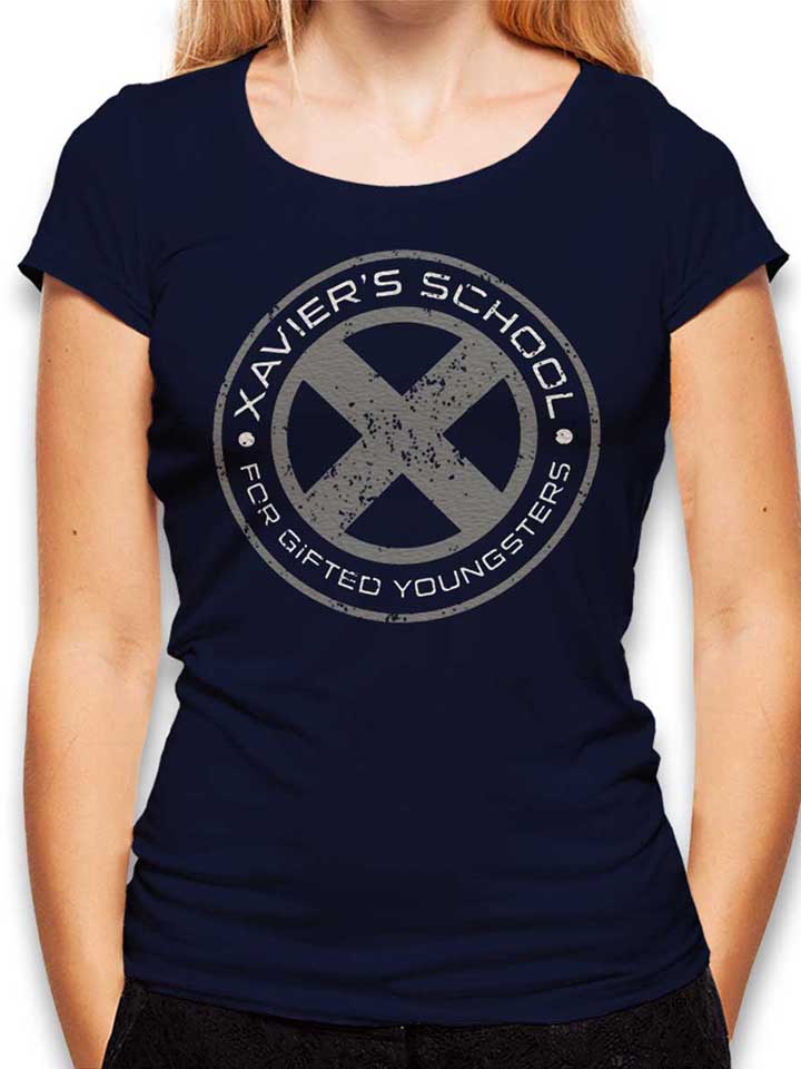 Xaviers School T-Shirt Femme bleu-marine L