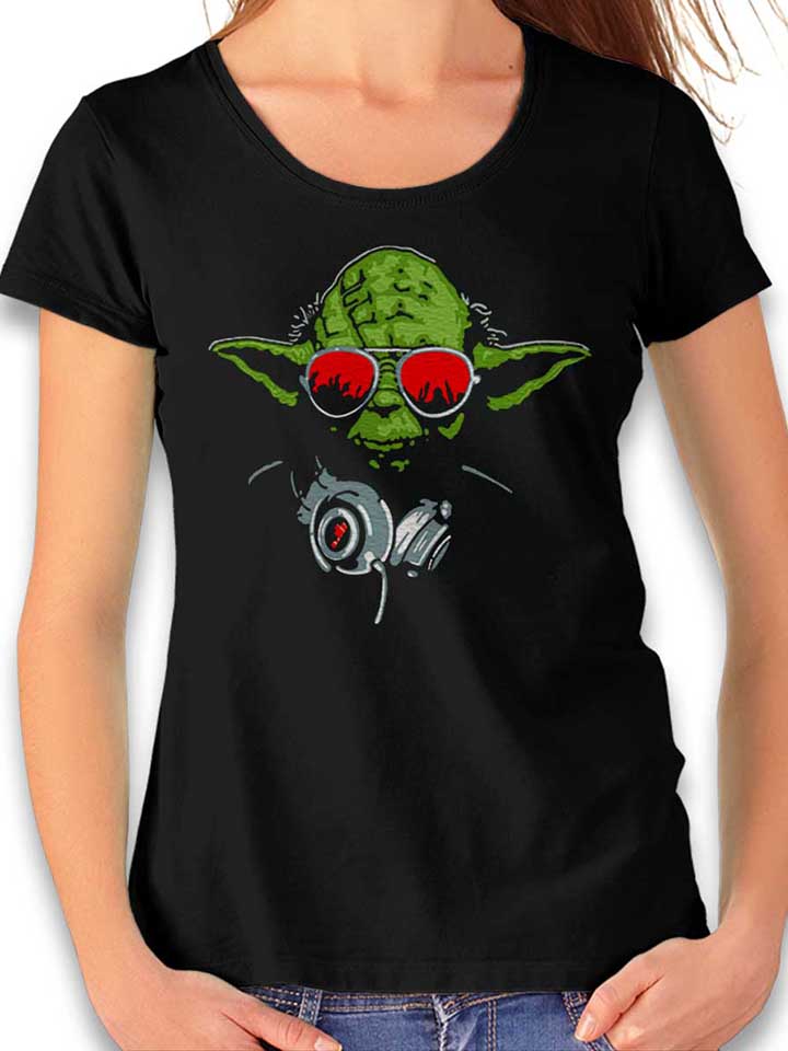 Yoda Dj Womens T-Shirt black L