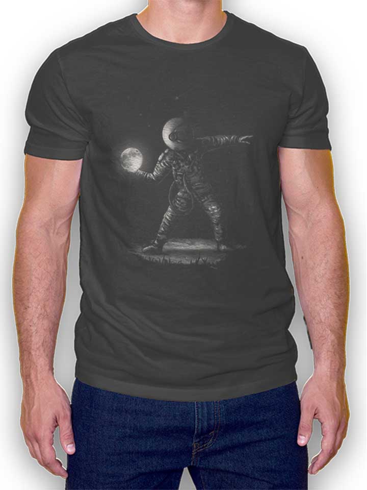 Banksy Astronaut Moon Camiseta gris-oscuro L