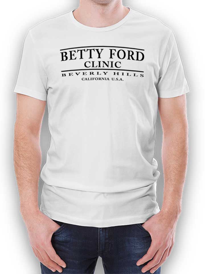Betty Ford Clinic Black T-Shirt bianco L