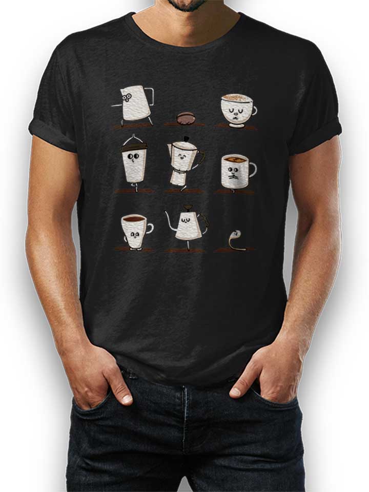 Coffee Yoga T-Shirt nero L
