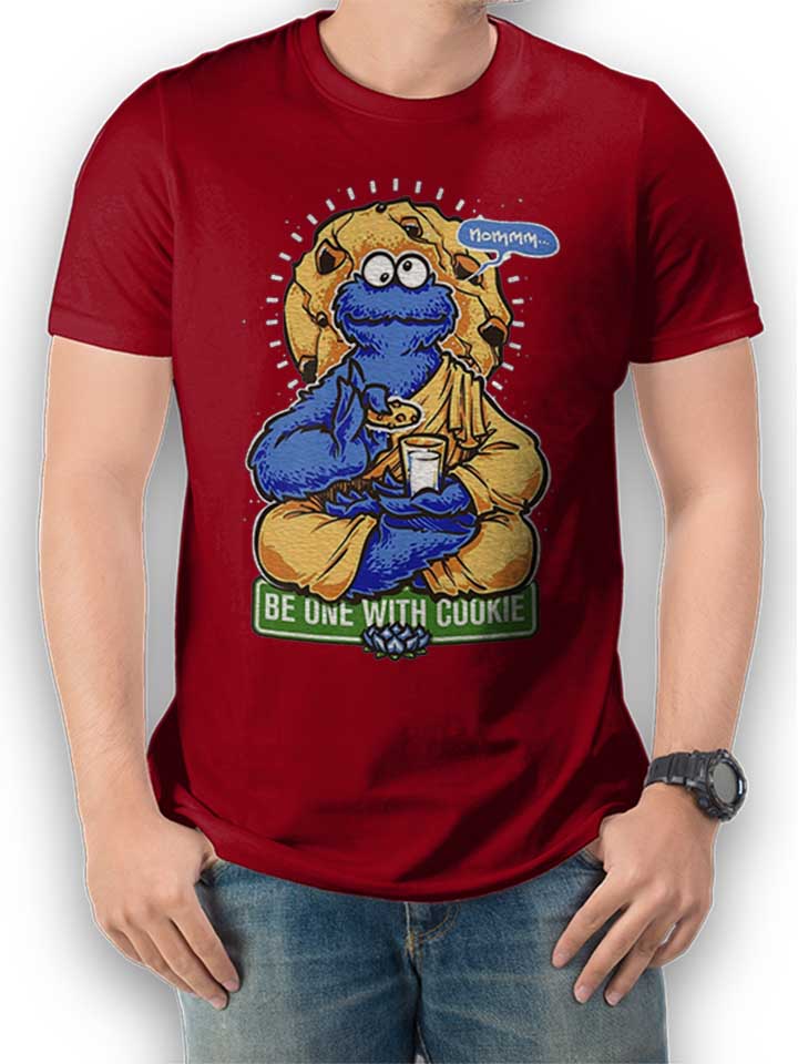 Cookie Monster Yoga T-Shirt maroon L