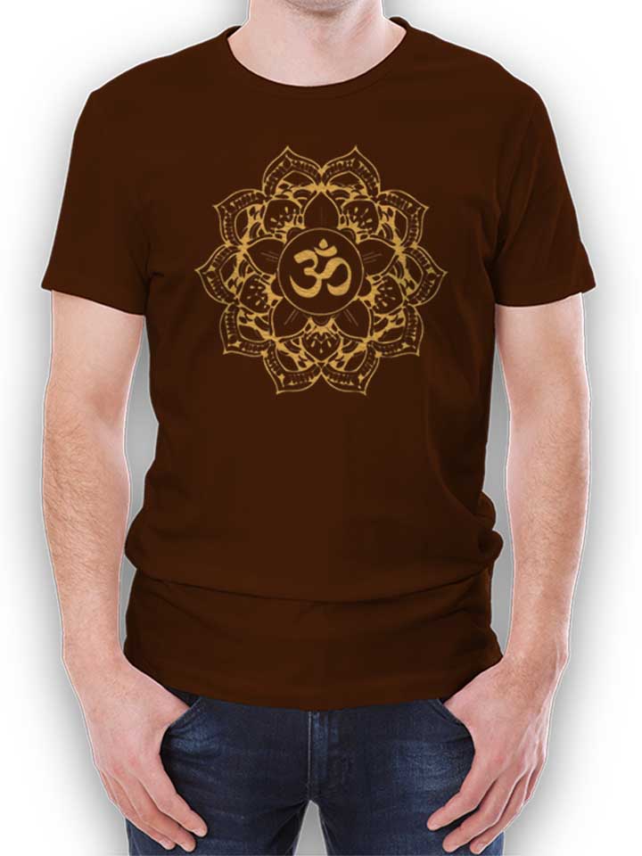 Golden Om Mandala Camiseta marrn L