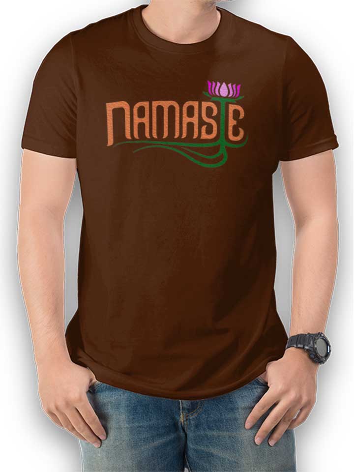 Namaste Camiseta marrn L