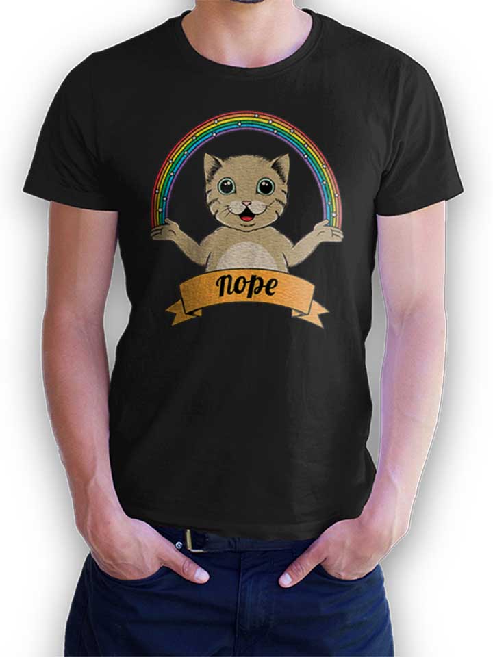 nope-yoga-cat-t-shirt schwarz 1