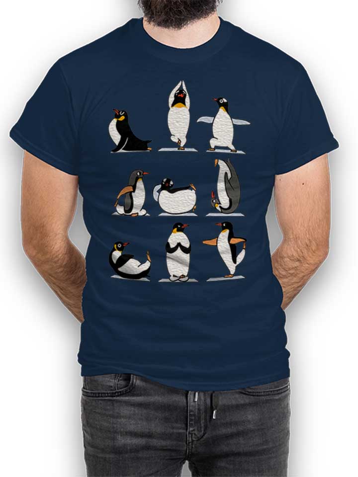 penguin-yoga-t-shirt dunkelblau 1