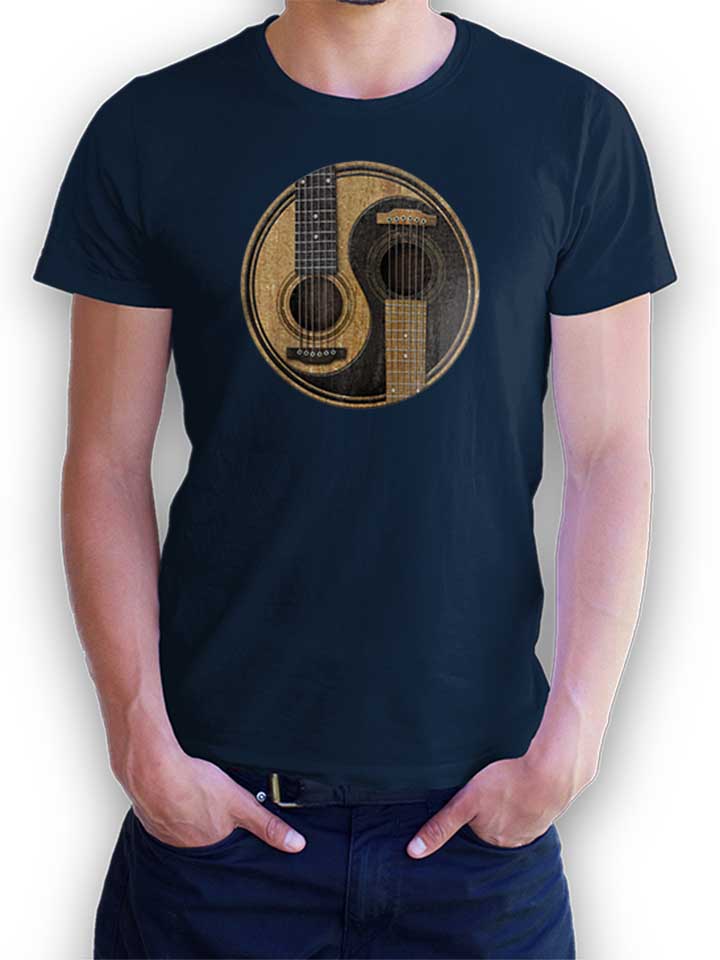 yin-yang-guitars-t-shirt dunkelblau 1